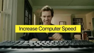 jim carrey typing fast which perfectly represents this article theme Increase Computer Speed